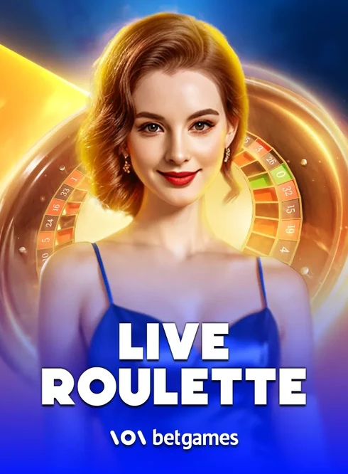 หน้าปกไลฟ์เกม LIVE ROULETTE มีผู้ดำเนินเกมหญิง ค่าย betgames