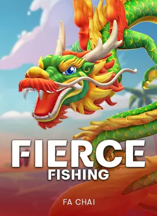 ภาพปกเกมยิงปลา FIERCE FISHING มีมังกรและฝูงปลาแหวกว่าย ค่าย FA CHAI