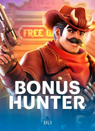 หน้าปกเกมสล็อต BONUS HUNTER ตัวละครคาวบอยตะวันตก ค่าย JILI