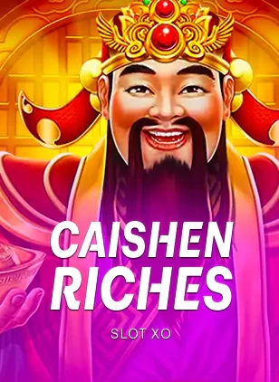 หน้าปกสล็อต CAISHEN RICHES รูปเทพเจ้าแห่งโชคลาภจีน ค่าย SLOT XO