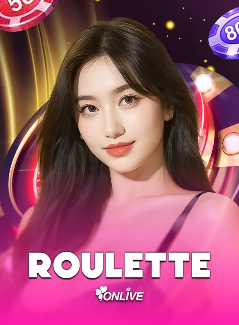 ภาพปกเกมคาสิโนสด ROULETTE แสดงดีลเลอร์หญิงประจำโต๊ะ ค่าย ONLIVE