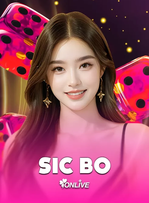 หน้าปกเกมคาสิโนสด SIC BO แสดงภาพผู้ดำเนินรายการหญิง ค่าย ONLIVE