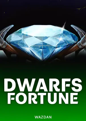 ภาพปกเกมสล็อต DWARFS FORTUNE แสดงเพชรสีน้ำเงินเม็ดโต ค่าย WAZDAN