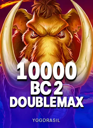 ภาพปกเกมสล็อต 10000 BC 2 DOUBLEMAX รูปช้างแมมมอธดึกดำบรรพ์ ค่าย YGGDRASIL